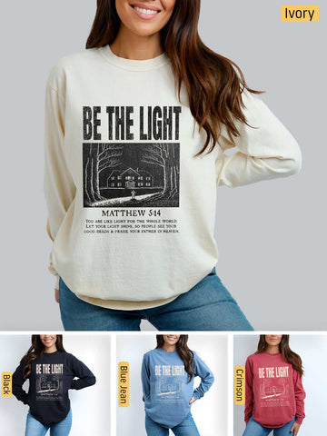 Be the Light - Matthew 5:14 - Medium-weight, Unisex Longsleeve T-Shirt