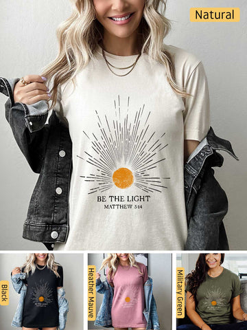 Be the Light - Matthew 5:14 - Lightweight, Unisex T-Shirt