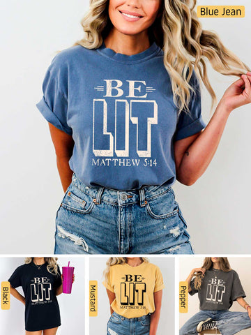 Be the Light - Matthew 5:14 - Medium-weight, Unisex T-Shirt