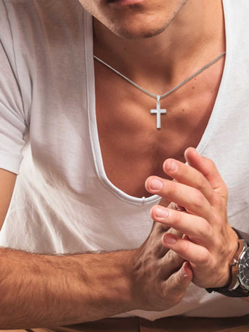 To My Man - 'Loving you or breathing' - Artisan Cross Necklace