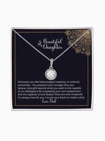To Daughter - 'Whenever you feel discouraged' - Eternal Hope Necklace