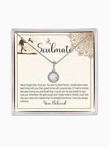 To Soulmate - 'Loving you or breathing' - Eternal Hope Necklace