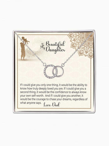 To Daughter - 'If I could give you 3 things' - Perfect Pair Necklace