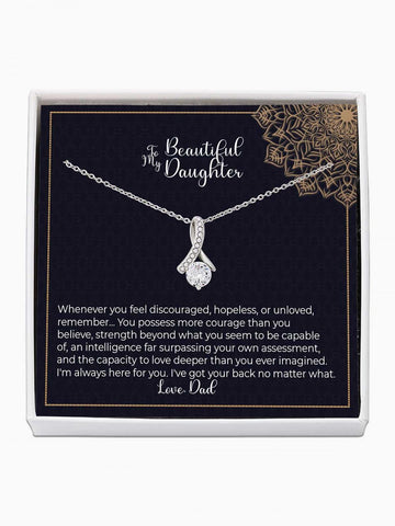 To Daughter - 'Whenever you feel discouraged' - Alluring Beauty Necklace