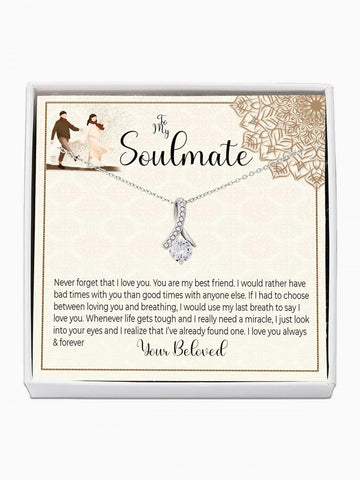 To Soulmate - 'Loving you or breathing' - Alluring Beauty Necklace