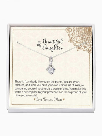 To Daughter - 'You are rare and unique' - Alluring Beauty Necklace