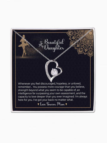 To Daughter - 'Whenever you feel discouraged' - Forever Love Necklace