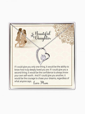 To Daughter - 'If I could give you 3 things' - Forever Love Necklace
