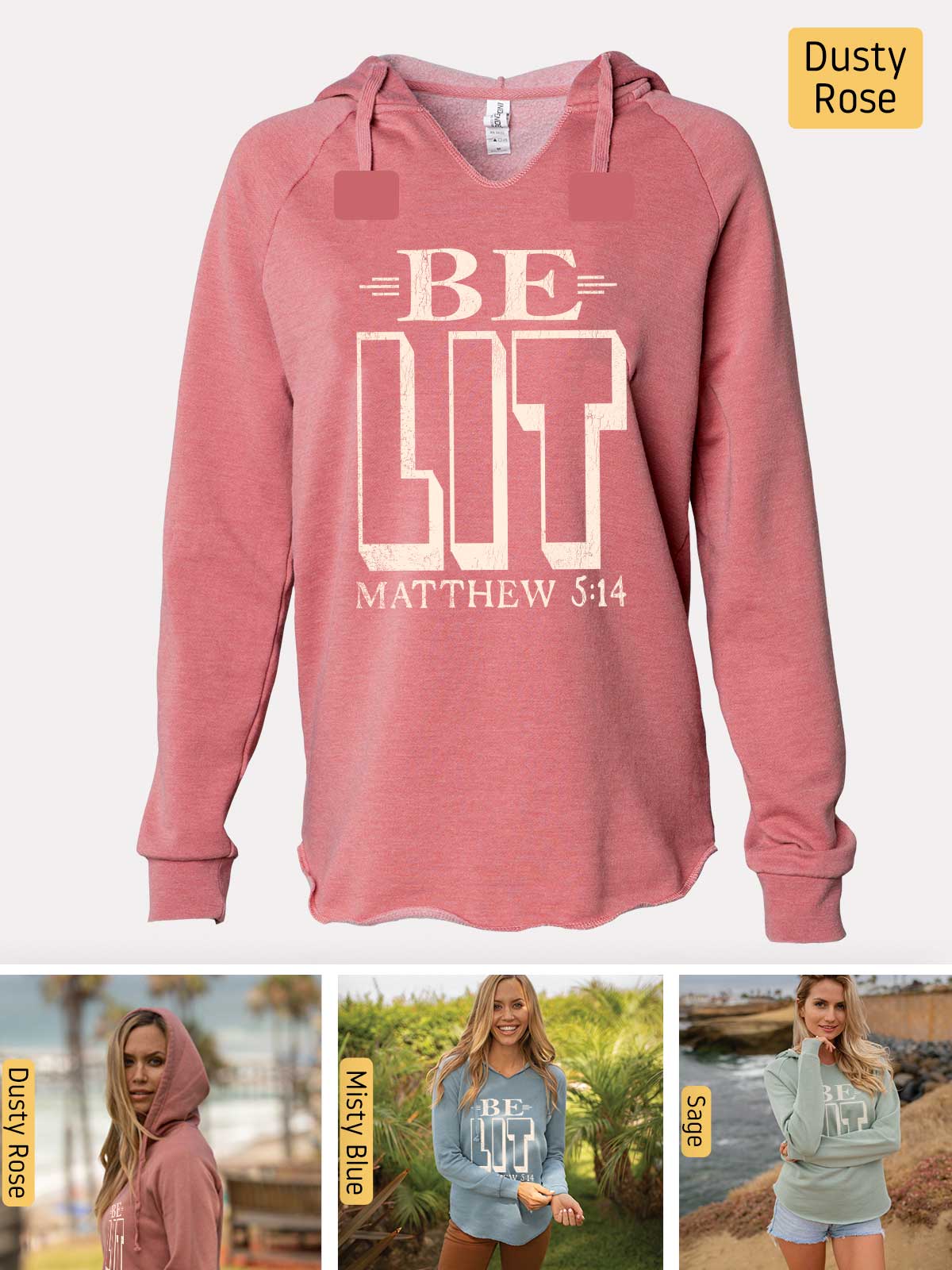 a women's sweatshirt with the words be lit on it