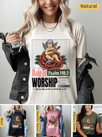 Made to Worship - Psalm 148:3 - Lightweight, Unisex T-Shirt