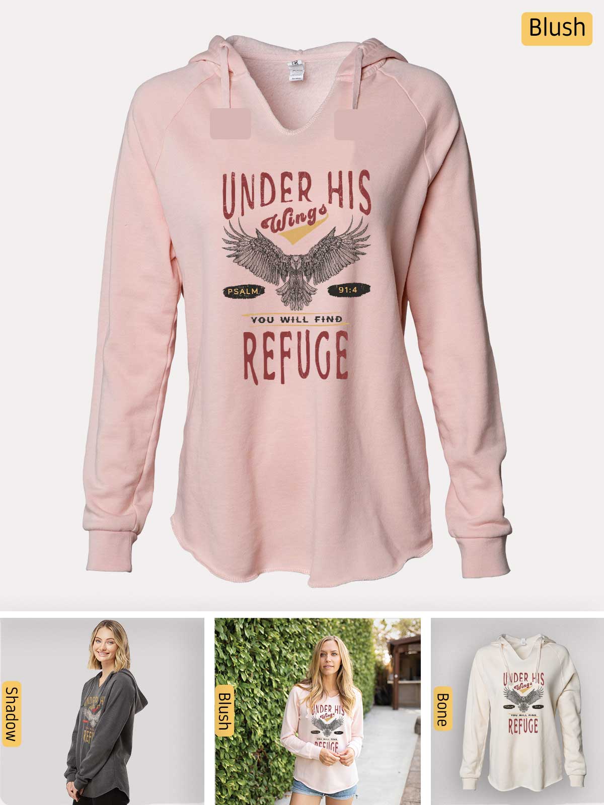 a pink hoodie with a picture of an eagle on it