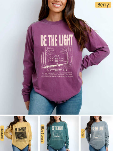 Be the Light - Matthew 5:14 - Medium-weight, Unisex Longsleeve T-Shirt