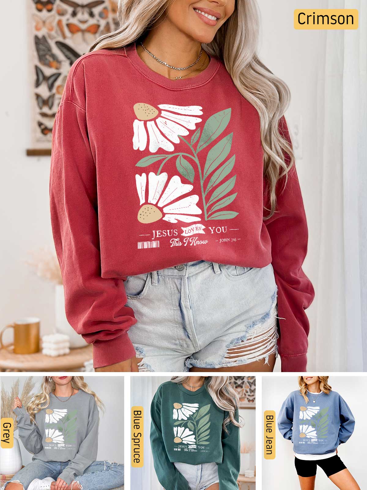 a collage of photos of a woman wearing a sweatshirt and shorts