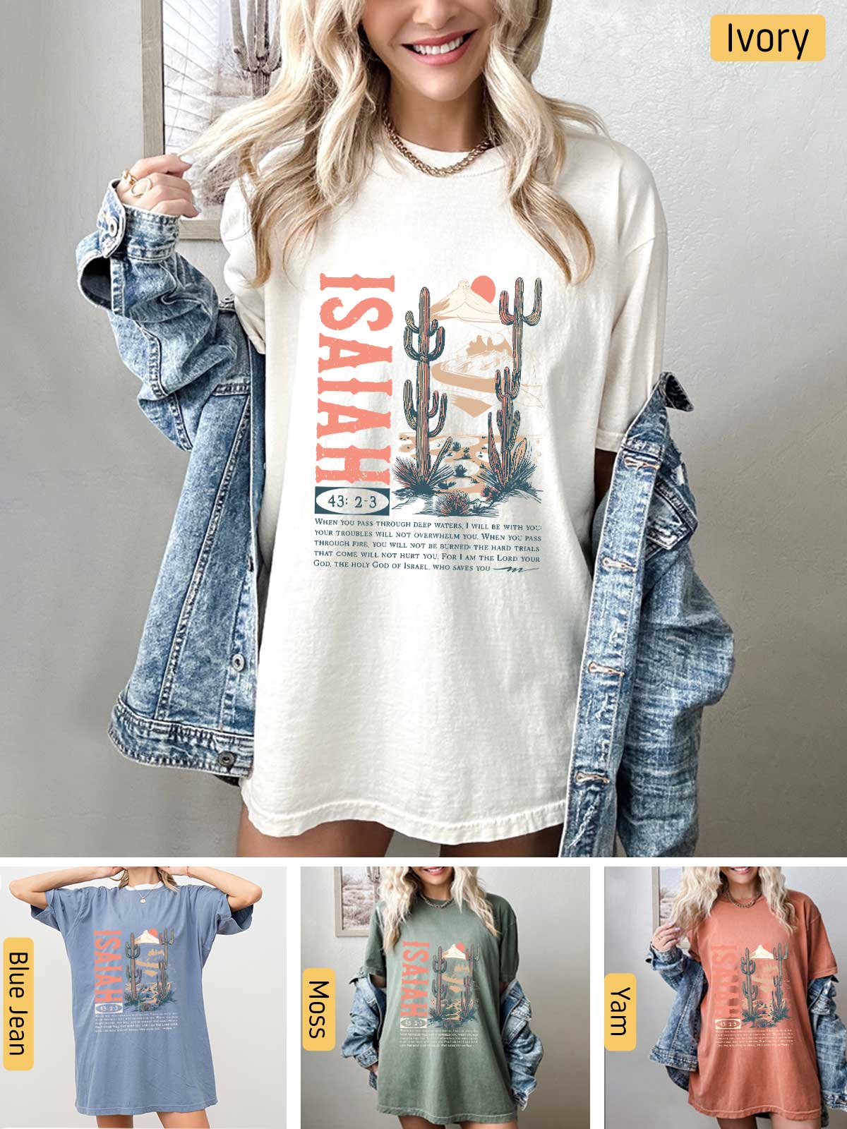 a collage of photos of a woman wearing a t - shirt and denim jacket