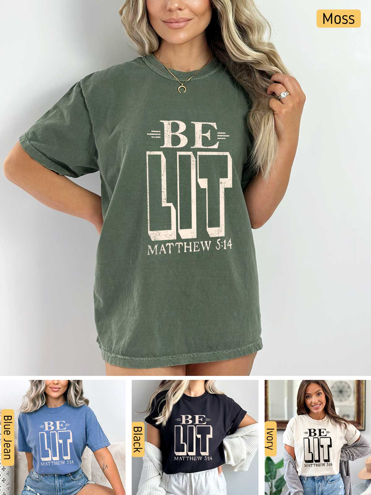 a woman wearing a t - shirt with the words be out and a picture of