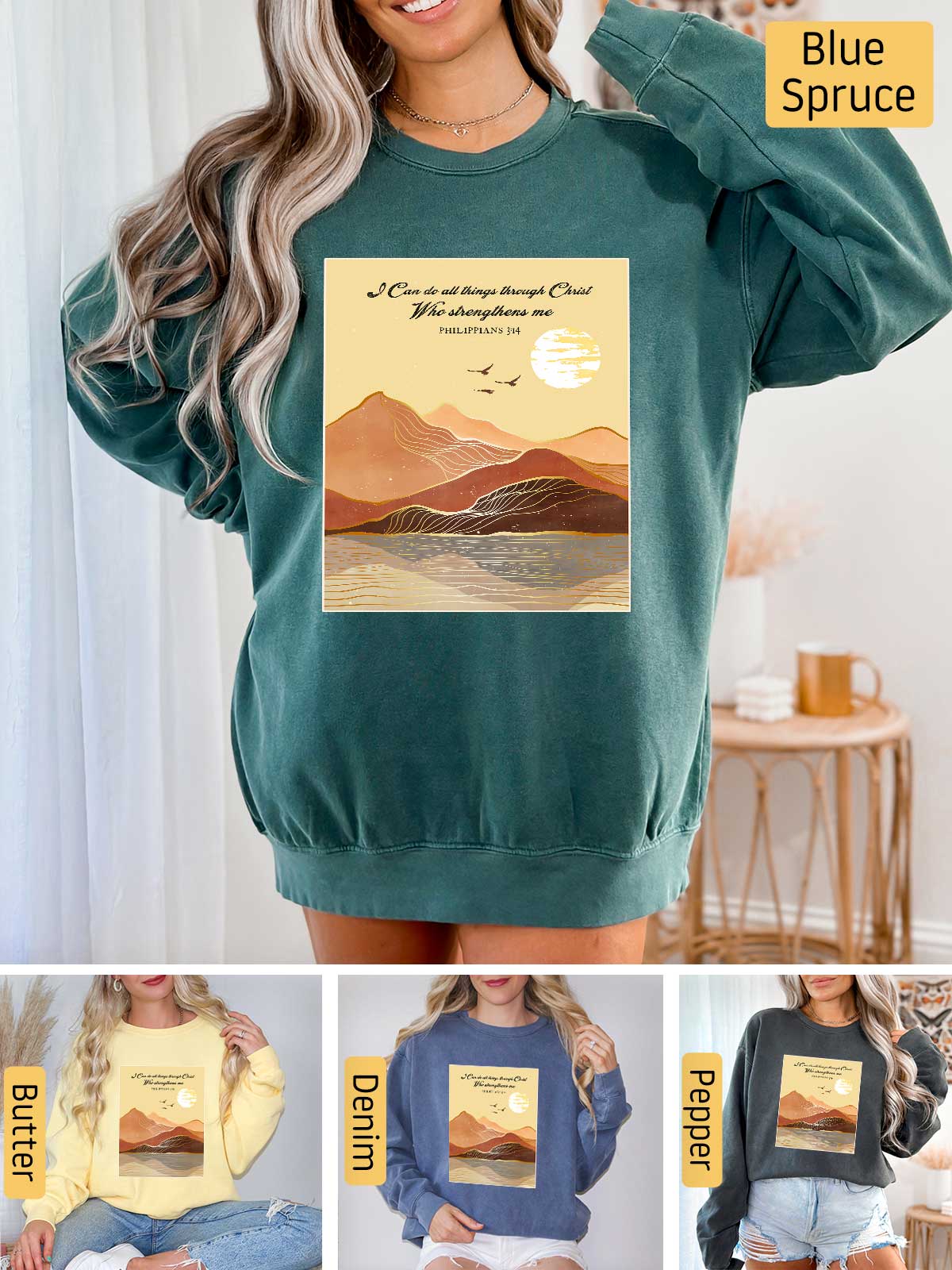 a woman wearing a sweatshirt with a quote on it