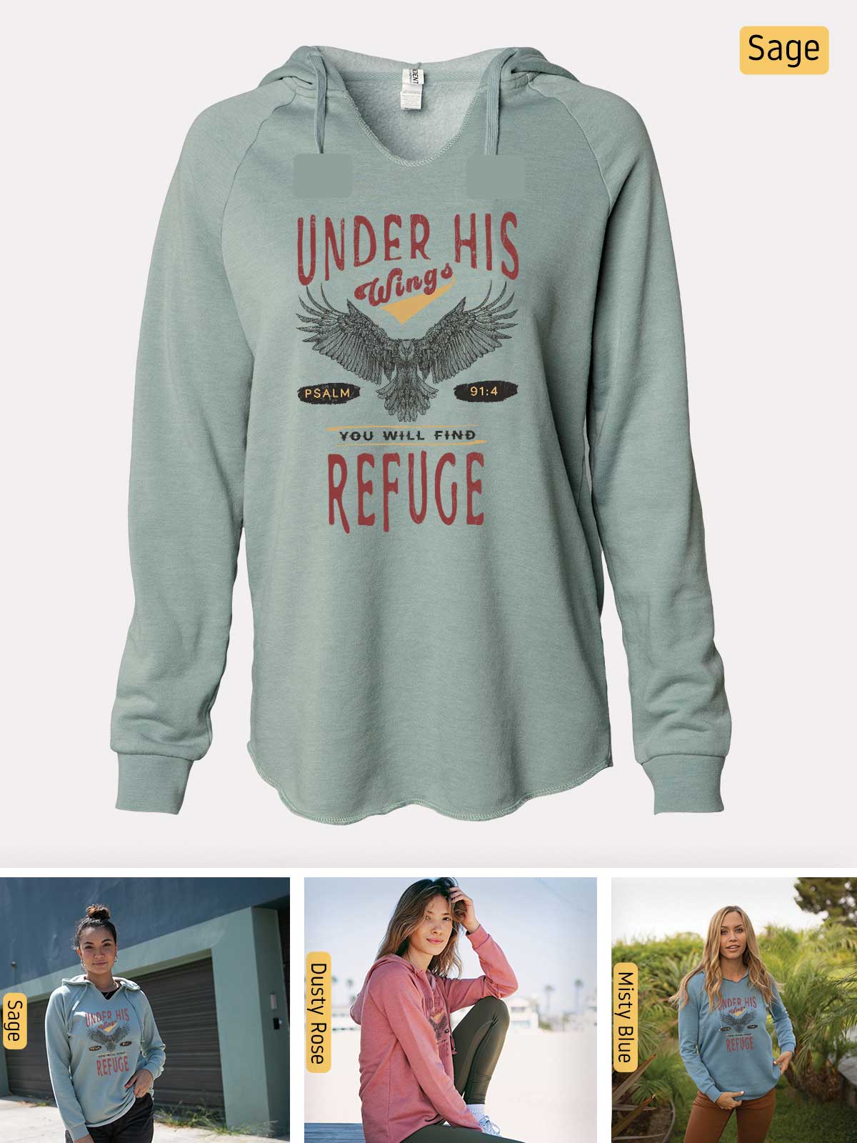 a women's sweatshirt with a picture of an eagle on it