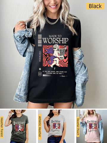 Made to Worship - Psalm 148:3 - Lightweight, Unisex T-Shirt