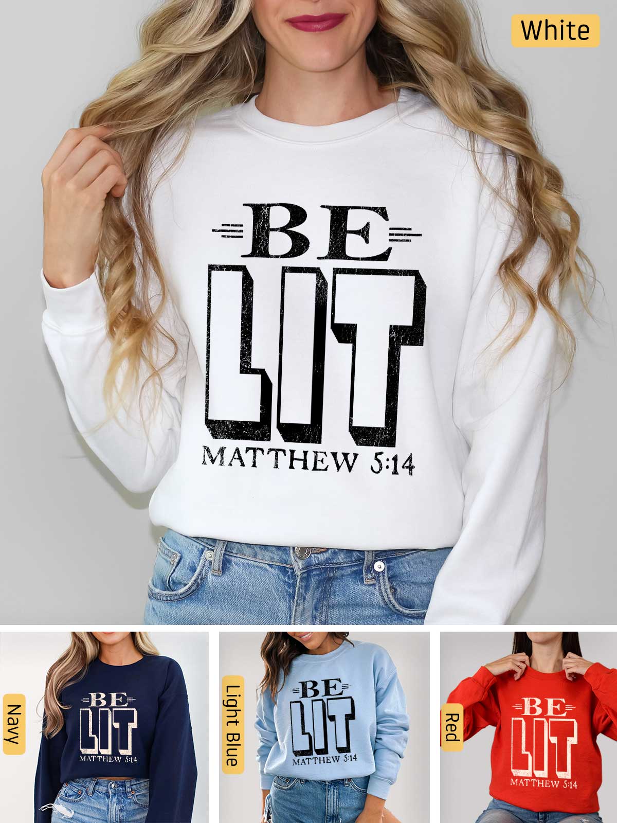 a woman wearing a sweatshirt with the words be out on it