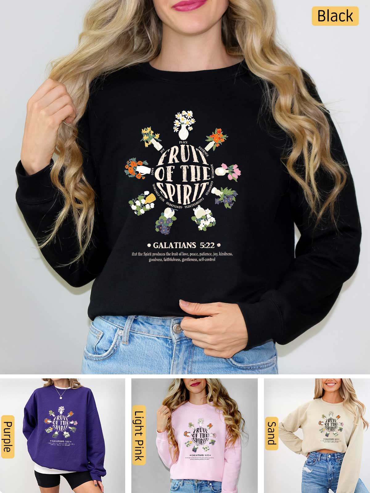 a woman wearing a sweatshirt with the words run of the world on it