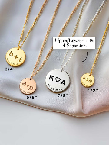 Anniversary Necklace - Date & Text