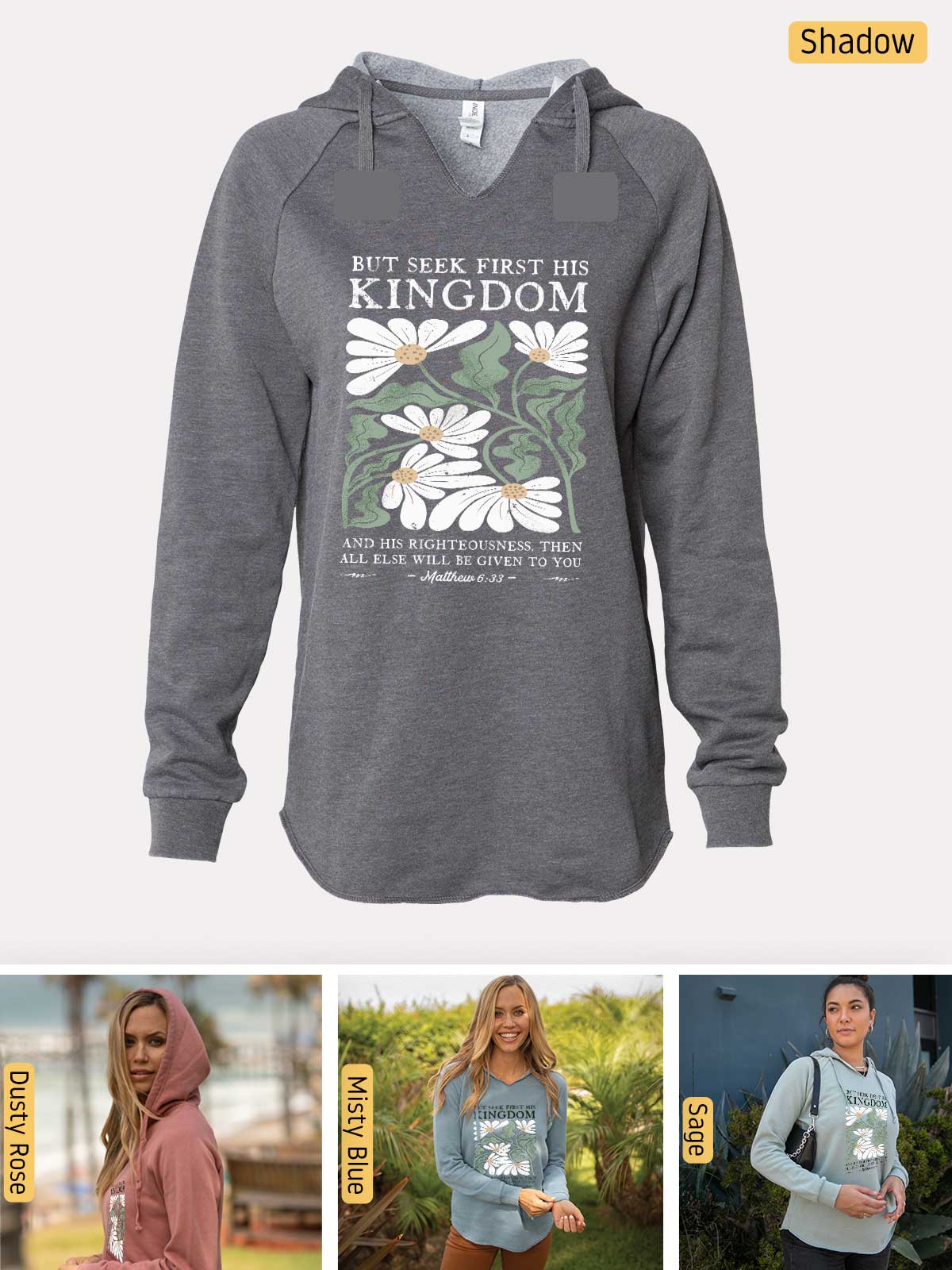 a women's hoodie with a picture of a woman wearing a hoodie