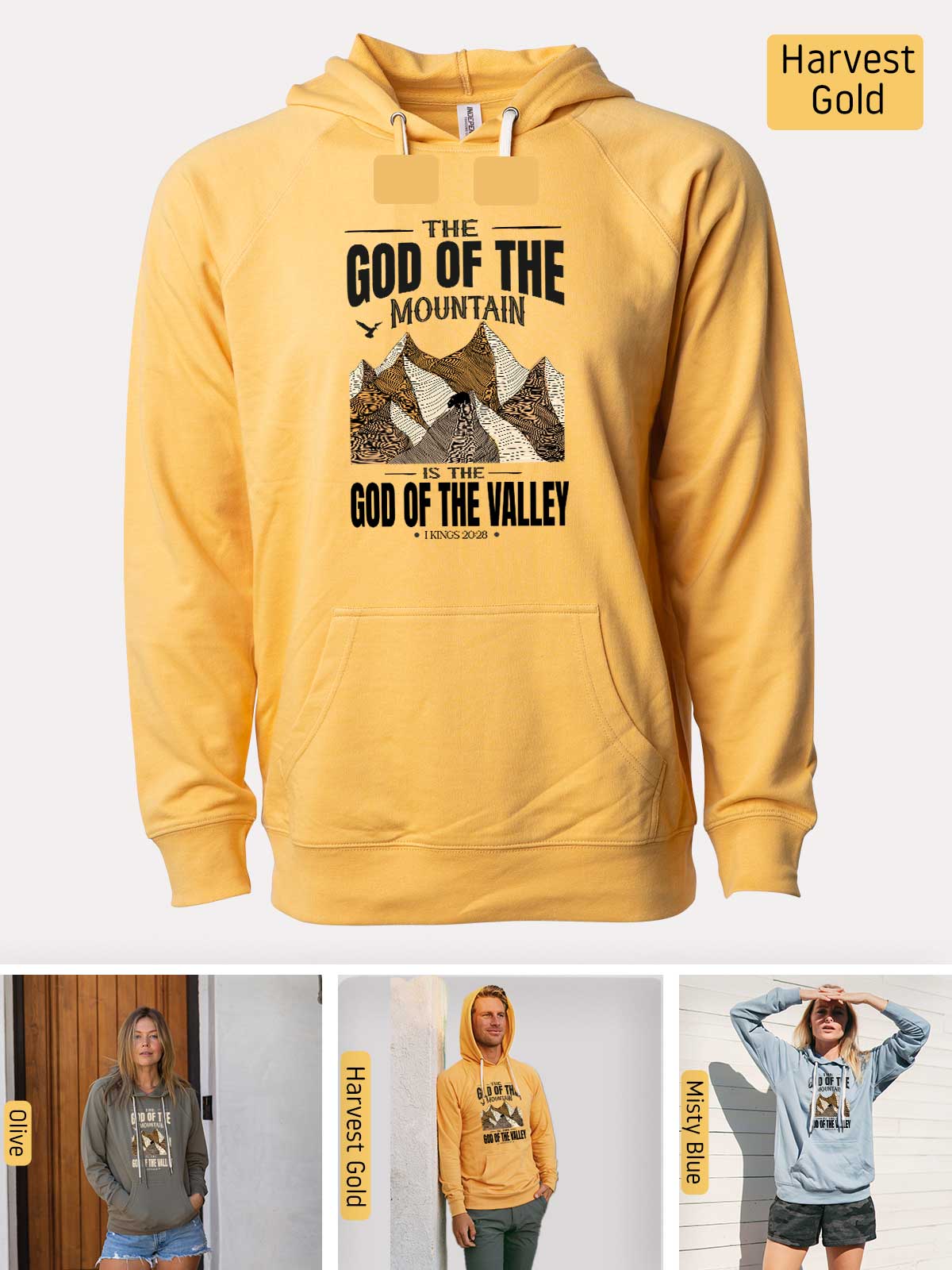 a yellow hoodie with a picture of a woman wearing a yellow hoodie