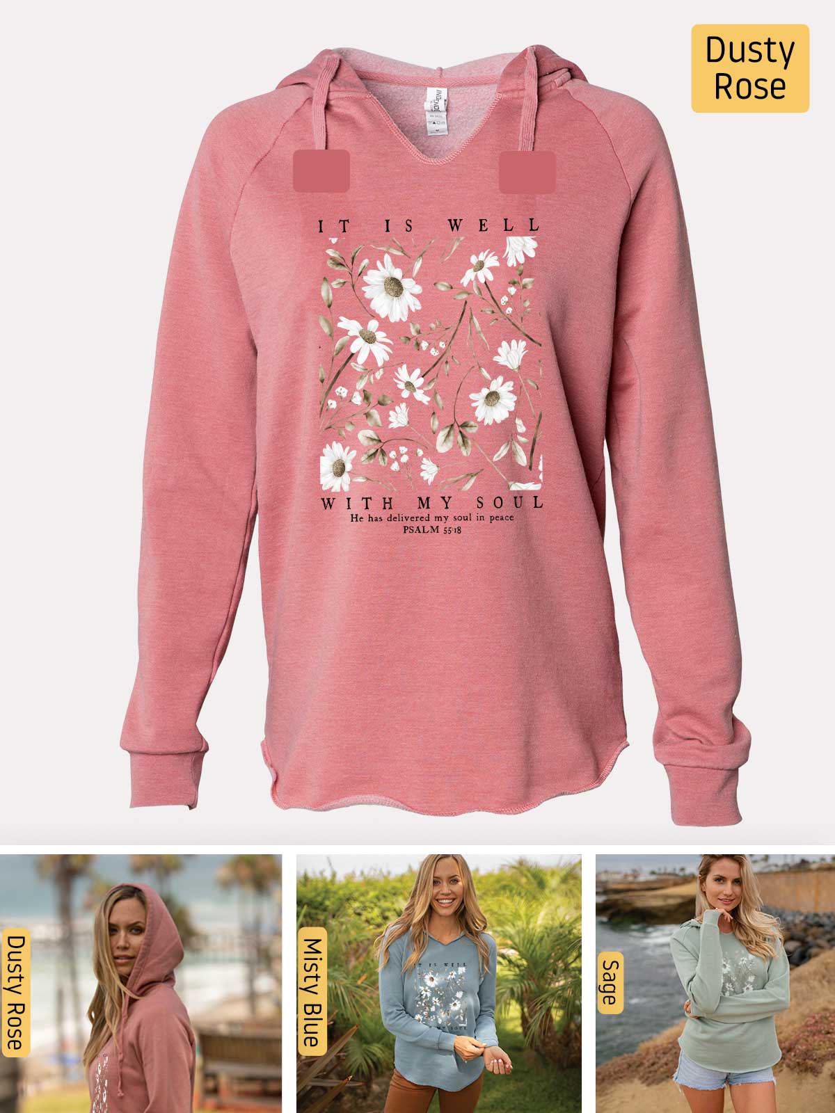 a women's hoodie with flowers on it