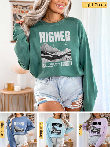 God is Higher - Romans 8:38-39 - Medium-heavyweight, Unisex Sweatshirt