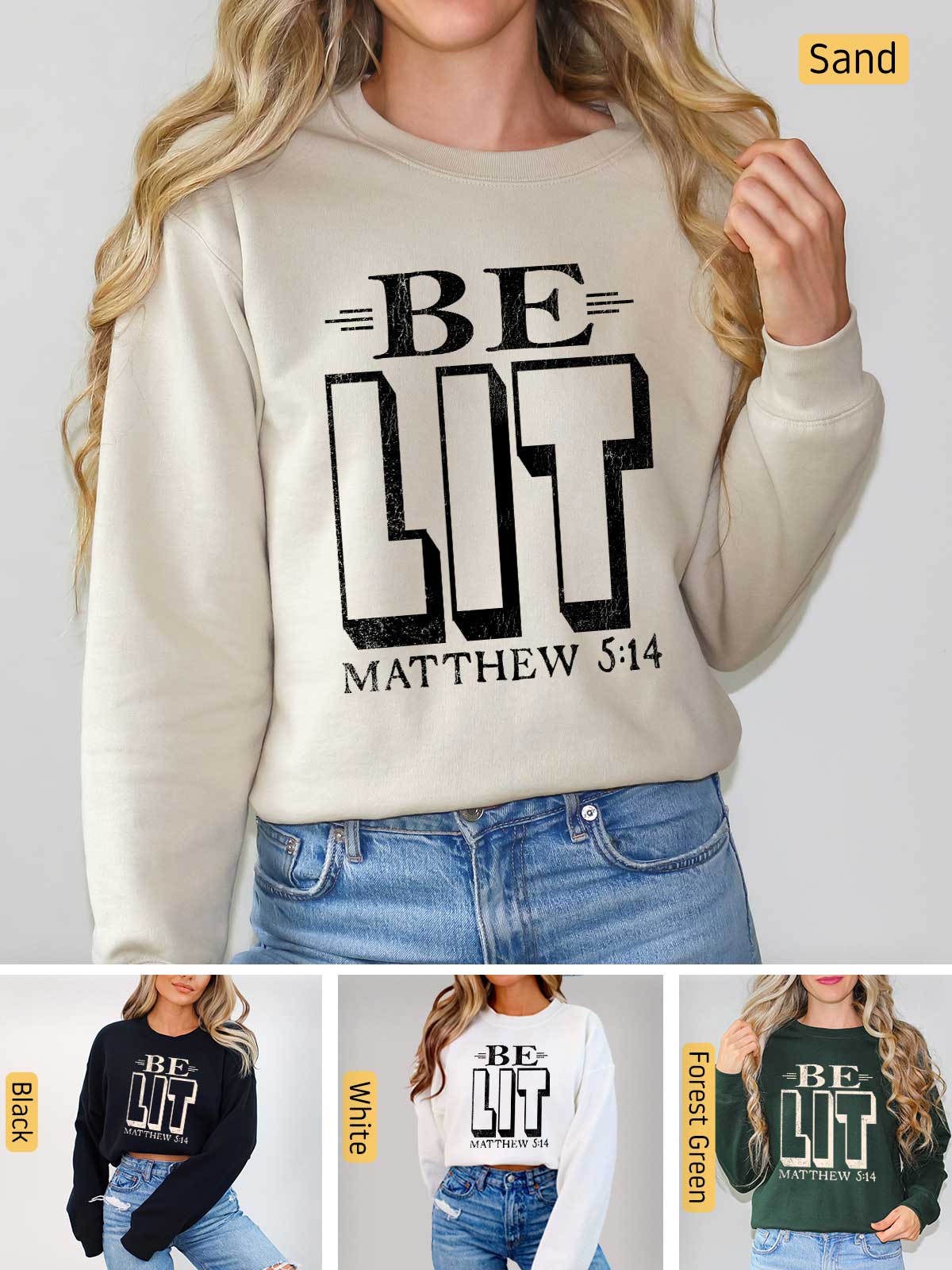 a woman wearing a sweatshirt with the words be cut on it