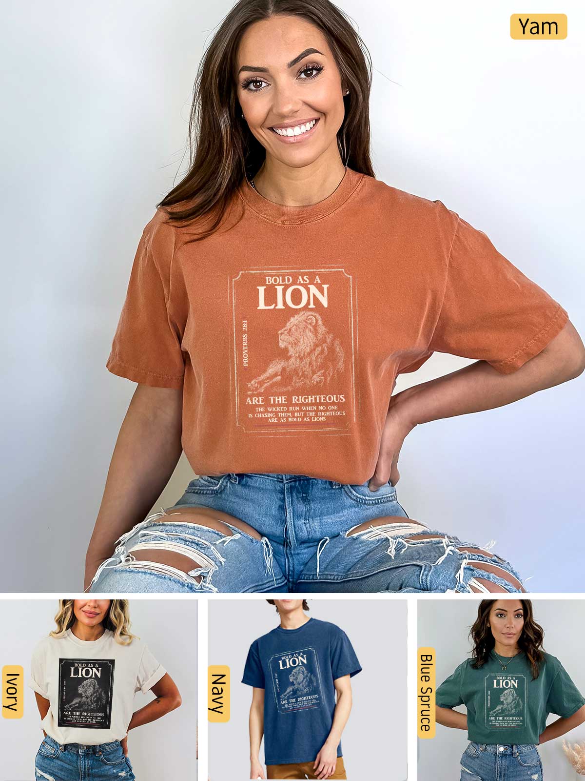 a collage of photos of a woman wearing a lion t - shirt