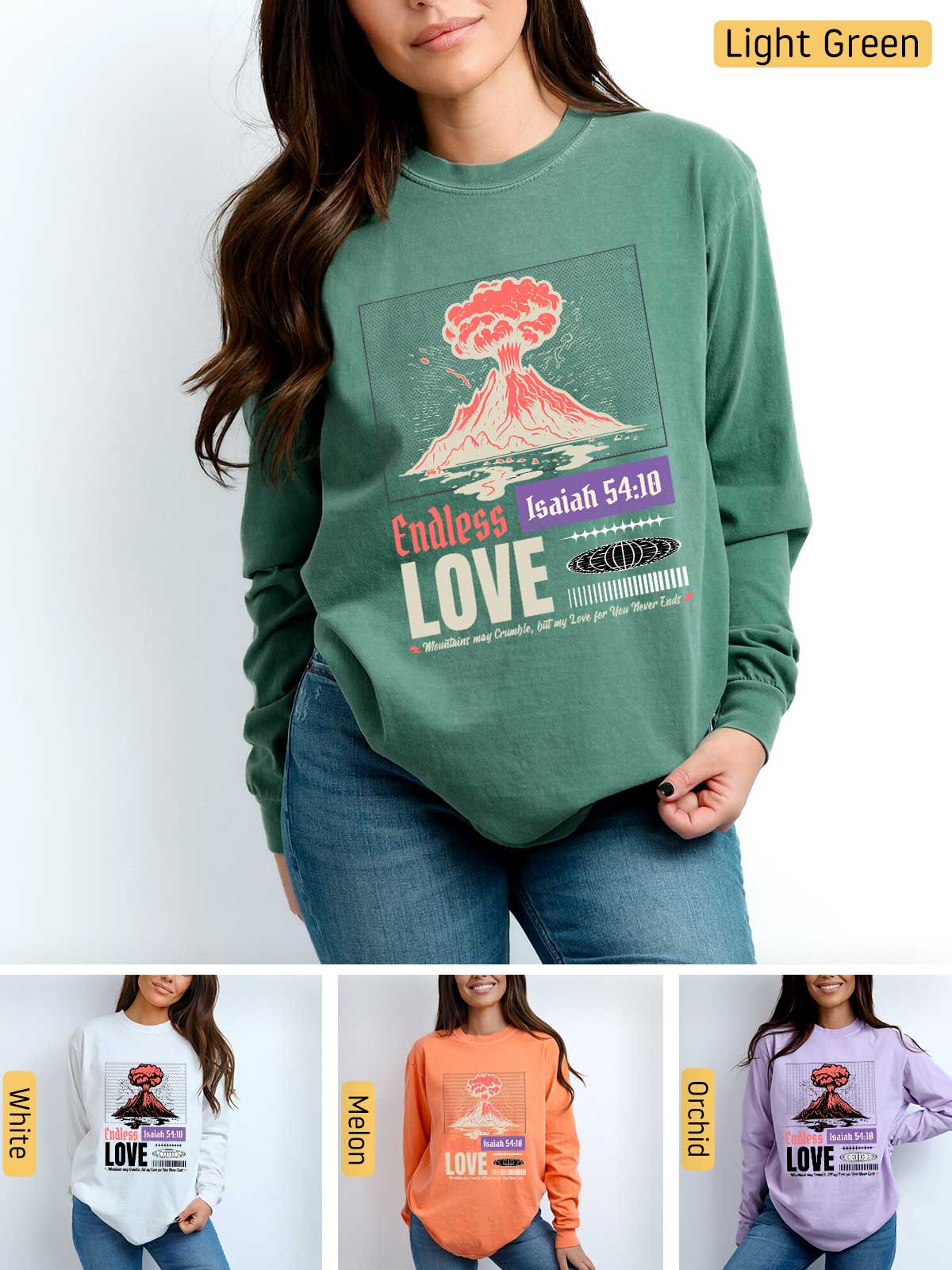 a woman wearing a sweatshirt with the words love on it