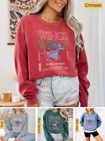 Under His Wings You will find Refuge - Psalm 91:4 - Medium-heavyweight, Unisex Sweatshirt