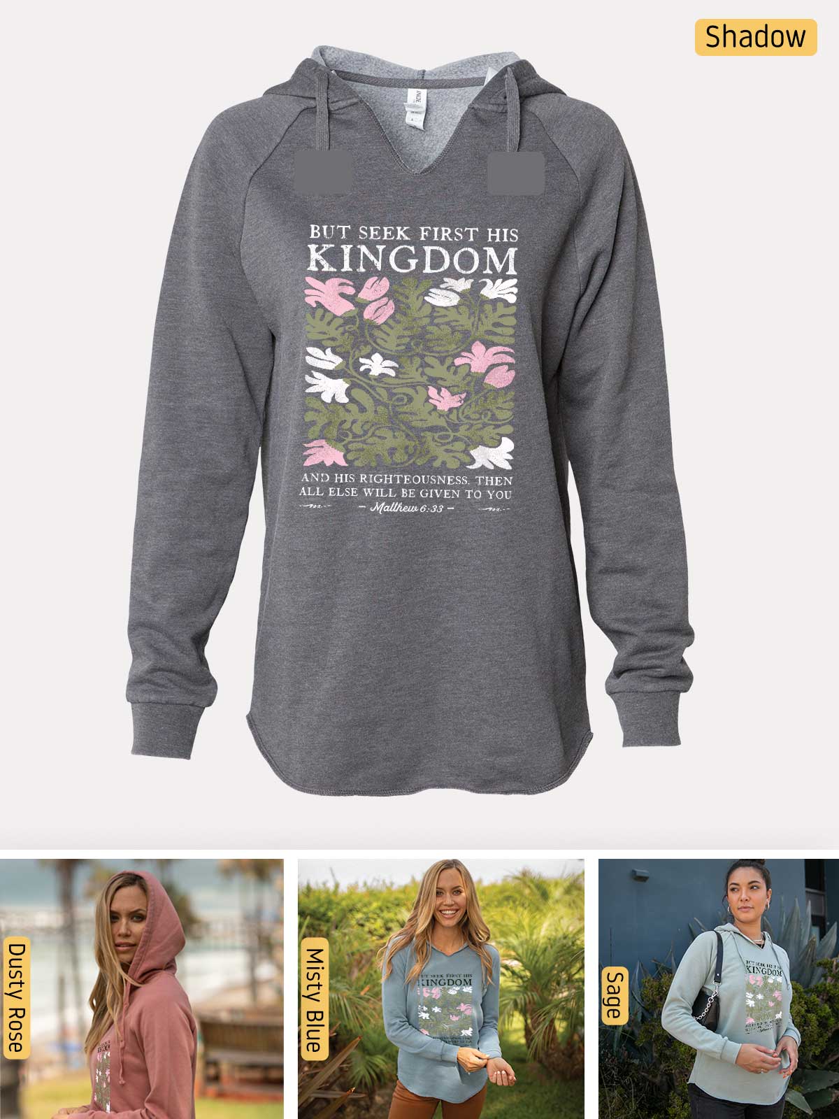 a women's hoodie with a picture of a woman wearing a hoodie