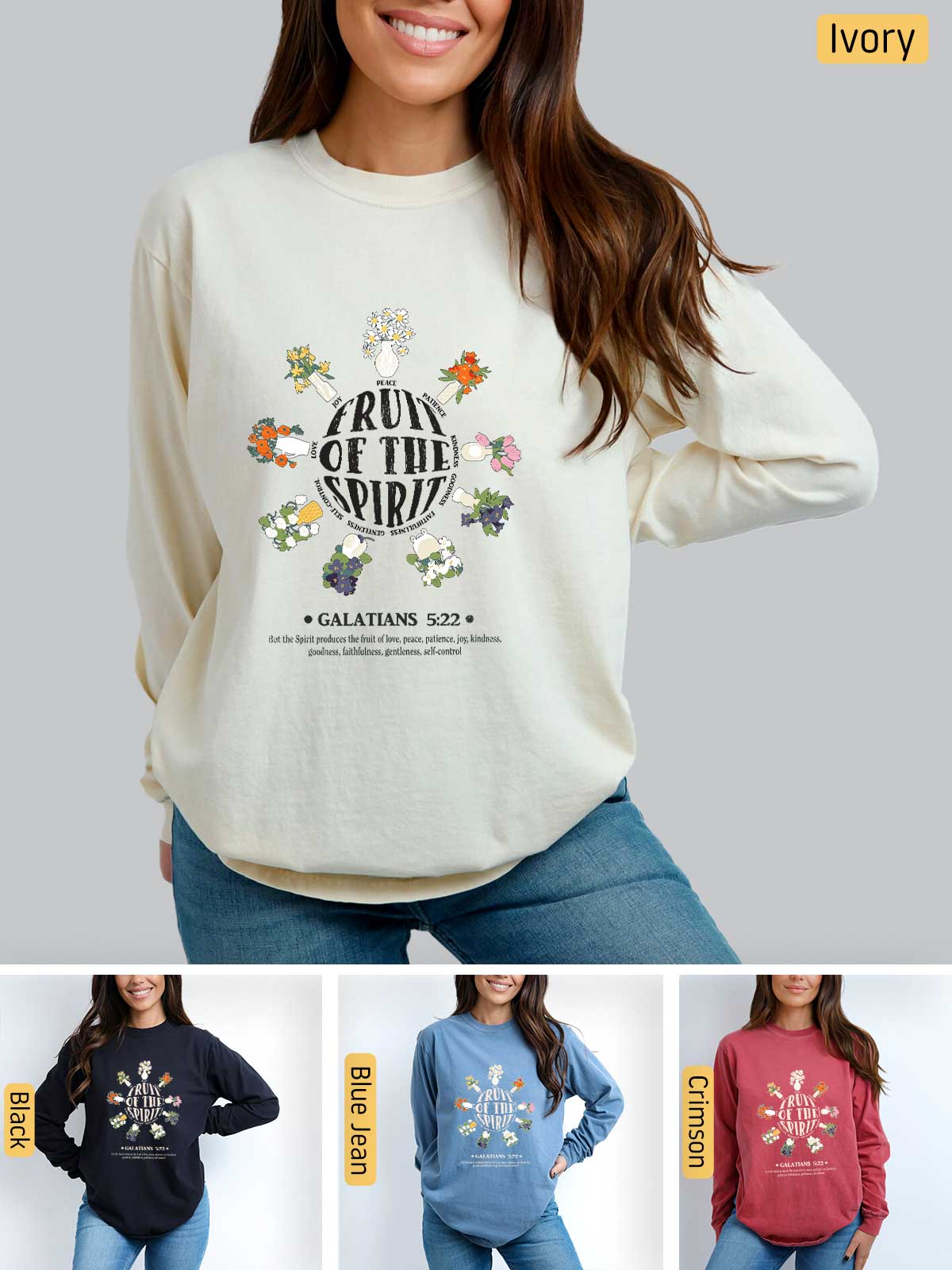 a woman wearing a sweatshirt with the words run of the spirit printed on it