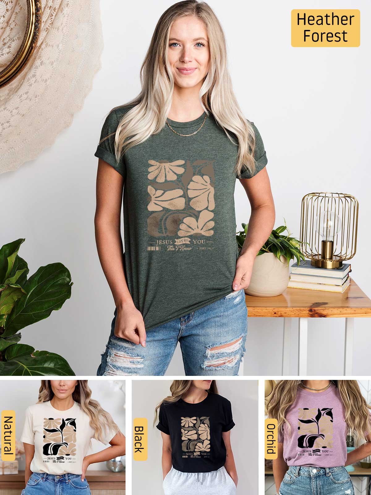 a collage of photos of a woman wearing a t - shirt