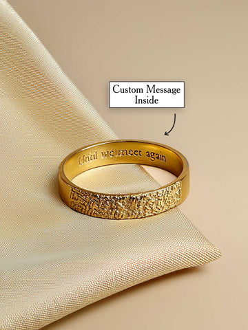 Fingerprint Ring with Custom Message - 4.96mm