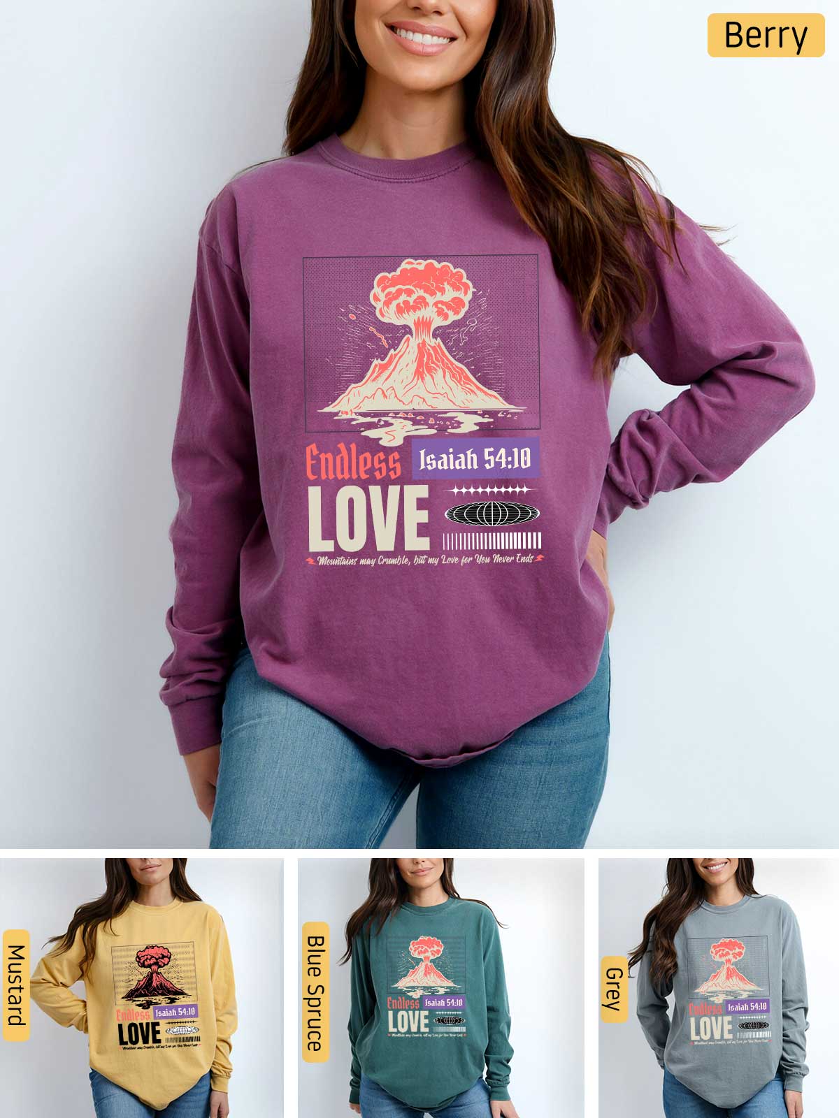 a woman wearing a sweatshirt with the words love on it