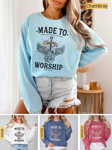 Made to Worship - Psalm 95:1 - Medium-heavyweight, Unisex Sweatshirt