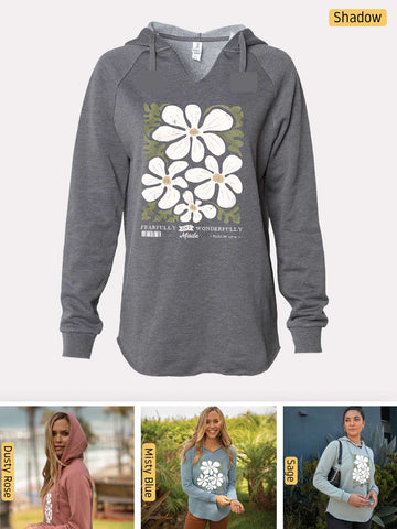 a women's hoodie with a flower on it