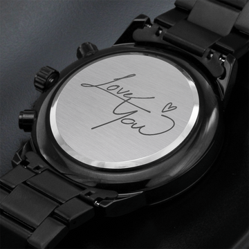 Handwriting Chronograph Men's Watch - Custom Engraving