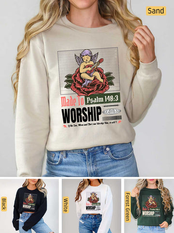 Made to Worship - Psalm 148:3 - Medium-heavyweight, Unisex Sweatshirt
