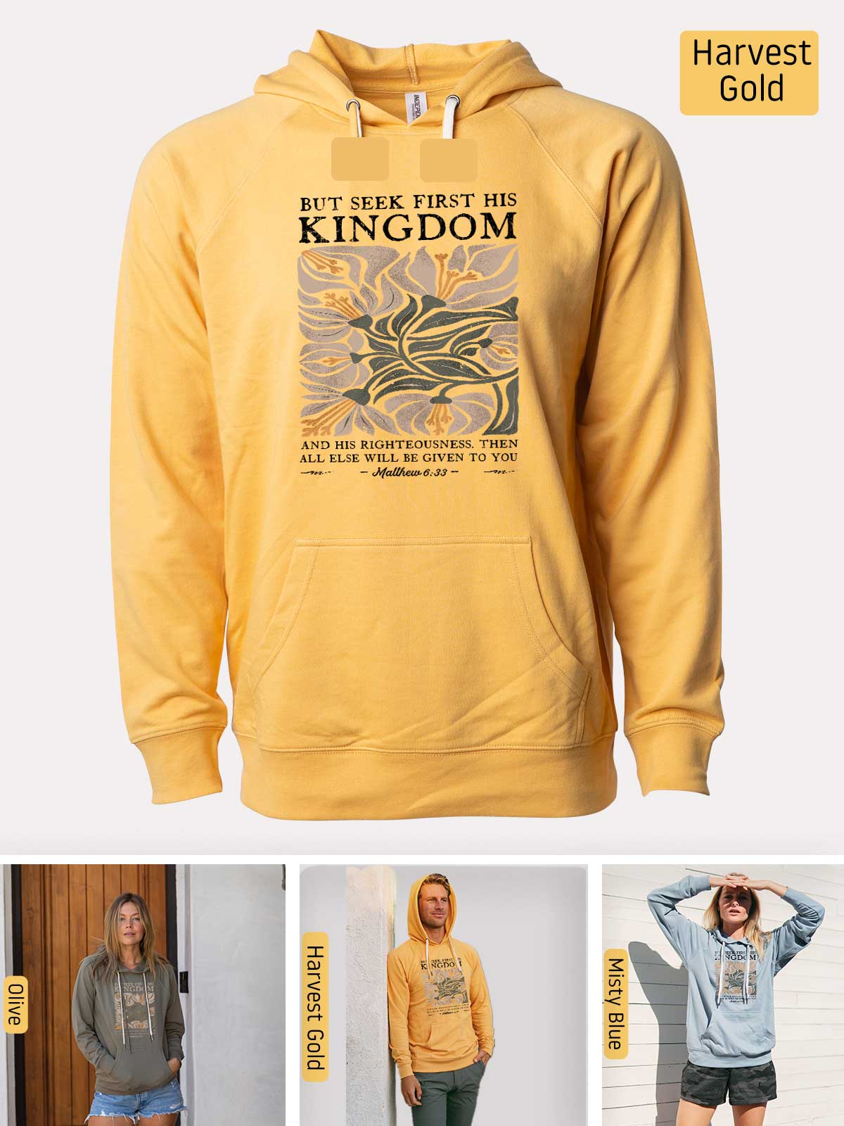 a yellow hoodie with a picture of a dragon on it