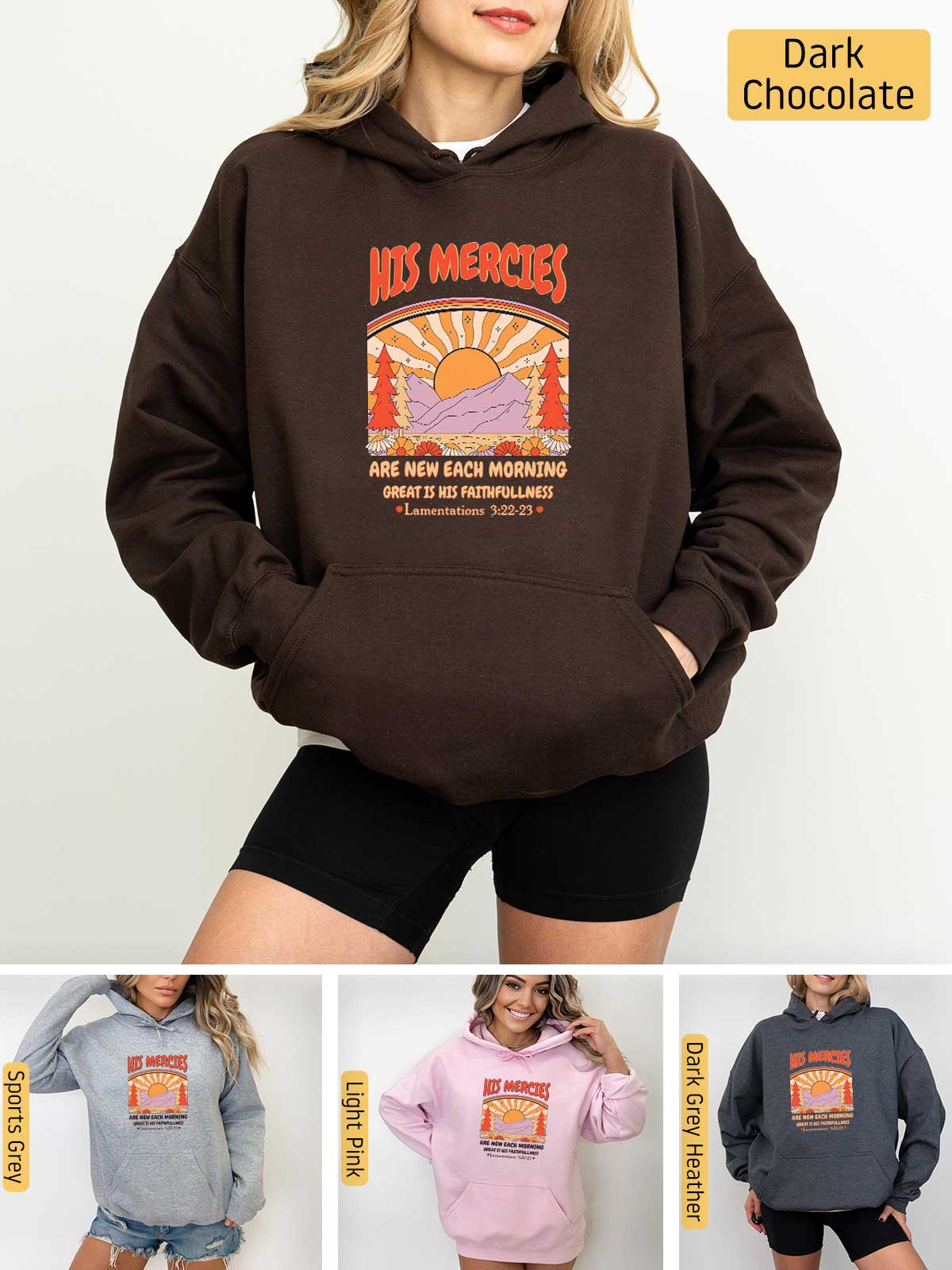 a woman wearing a hoodie with the words hot macaroes on it