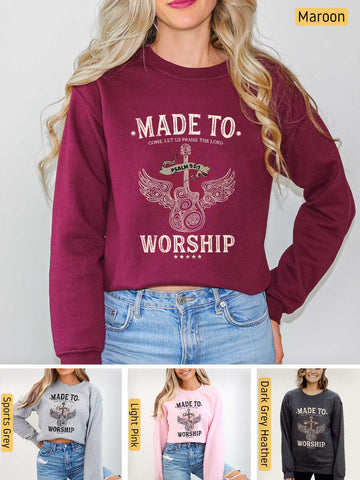 Made to Worship - Psalm 95:1 - Medium-heavyweight, Unisex Sweatshirt