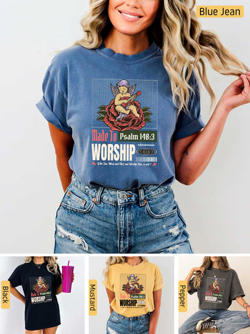 Made to Worship - Psalm 148:3 - Medium-weight, Unisex T-Shirt