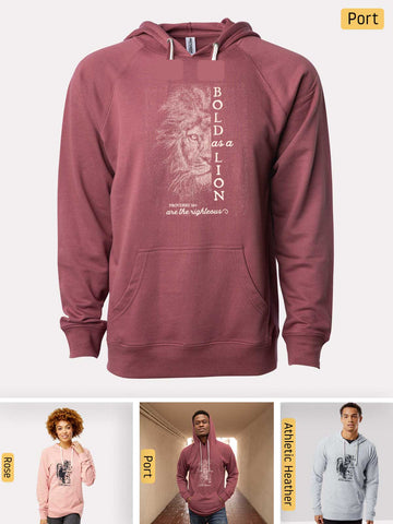 a man wearing a sweatshirt with a lion on it