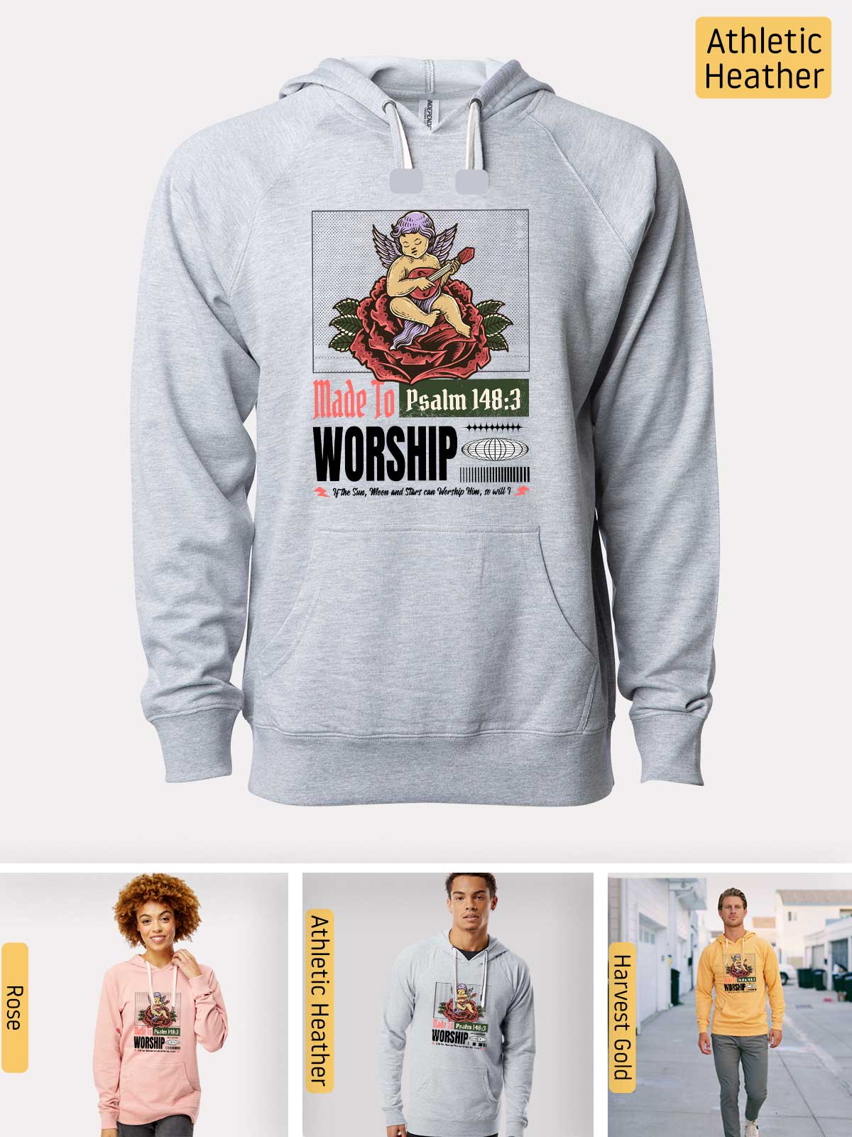 a hoodie with a picture of a woman on it