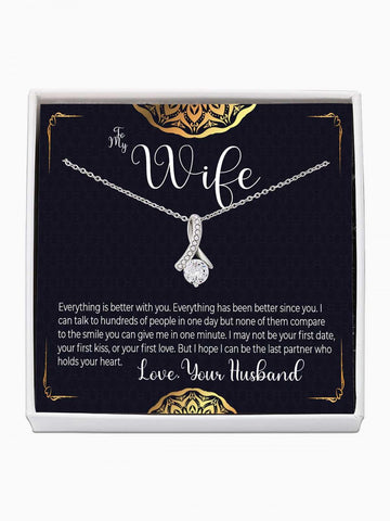 To Wife - 'Everything is better with you' - Alluring Beauty Necklace